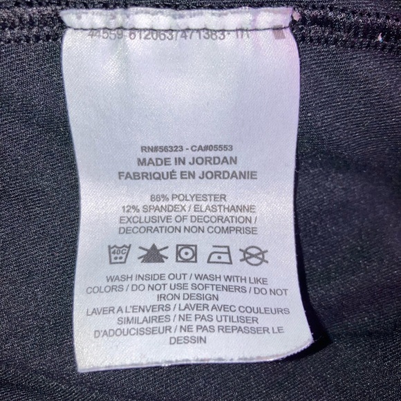 Nike Black Long Sleeve Cropped Top S - Picture 7 of 7